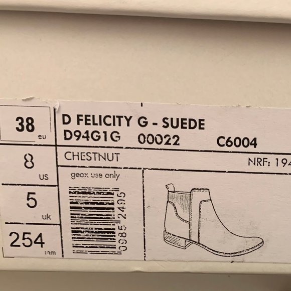 NWT - Geox Women's D Felicity G Leather Tan Ankle Boots Size 8 - Picture 8 of 11